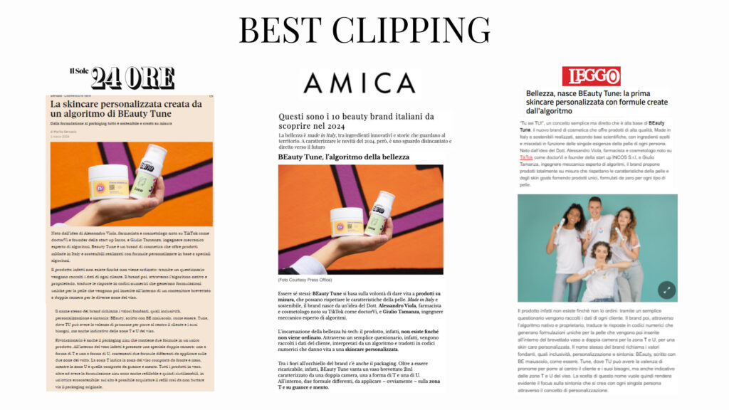 Rassegna stampa Beauty Tune a cura di FeNomenal Communication